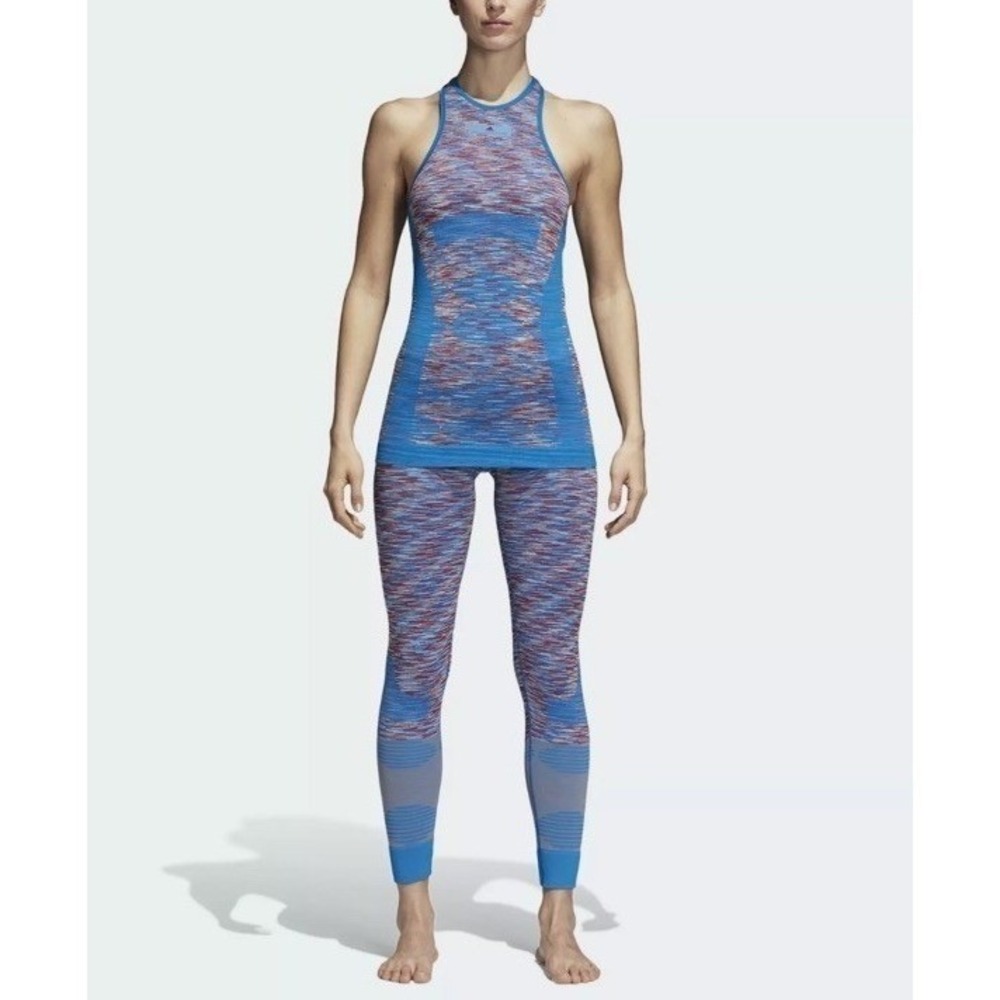 Adidas by Stella McCartney Yoga Seamless Space Dye Tank Top Blue Size M